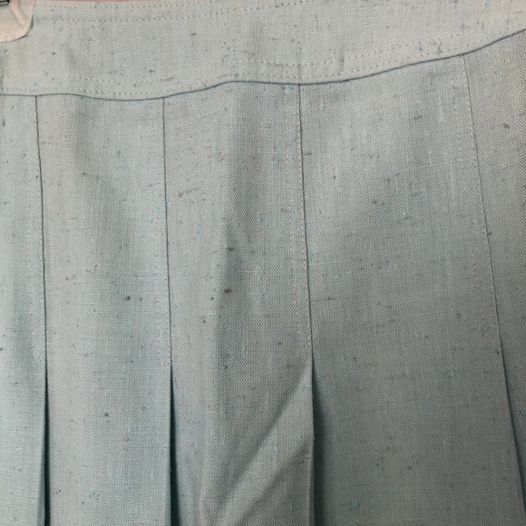 Mint Green Pleated Skirt Small - Picture 2 of 8